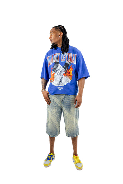 Oversized T Shirt - Blue