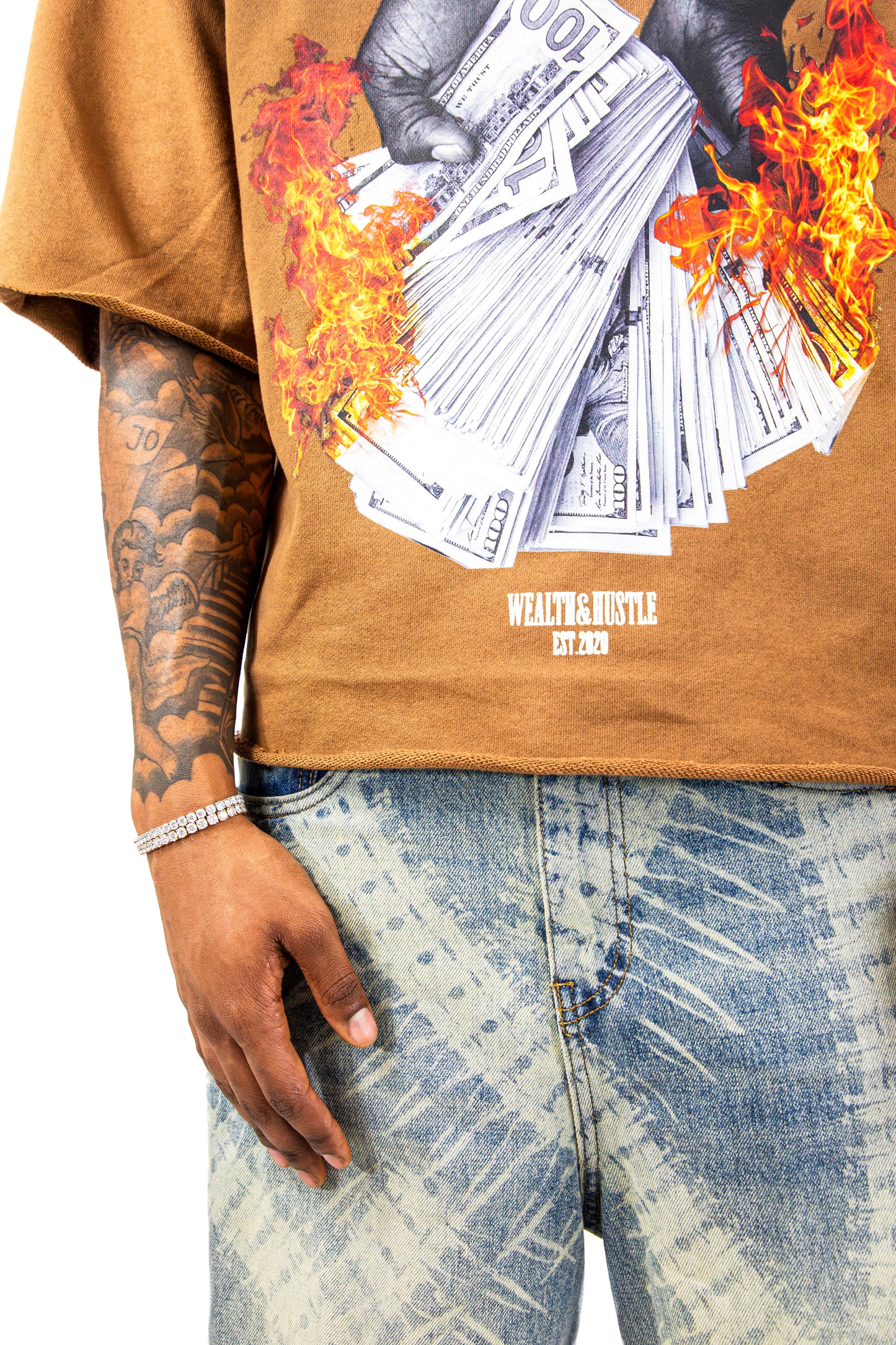 Oversized T Shirt - Brown