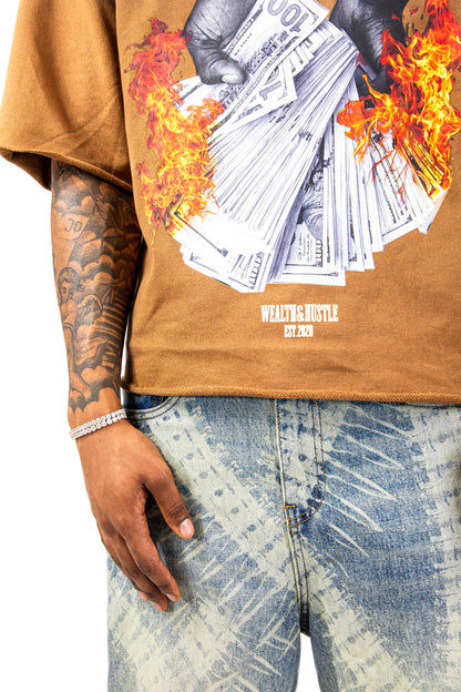 Oversized T Shirt - Brown