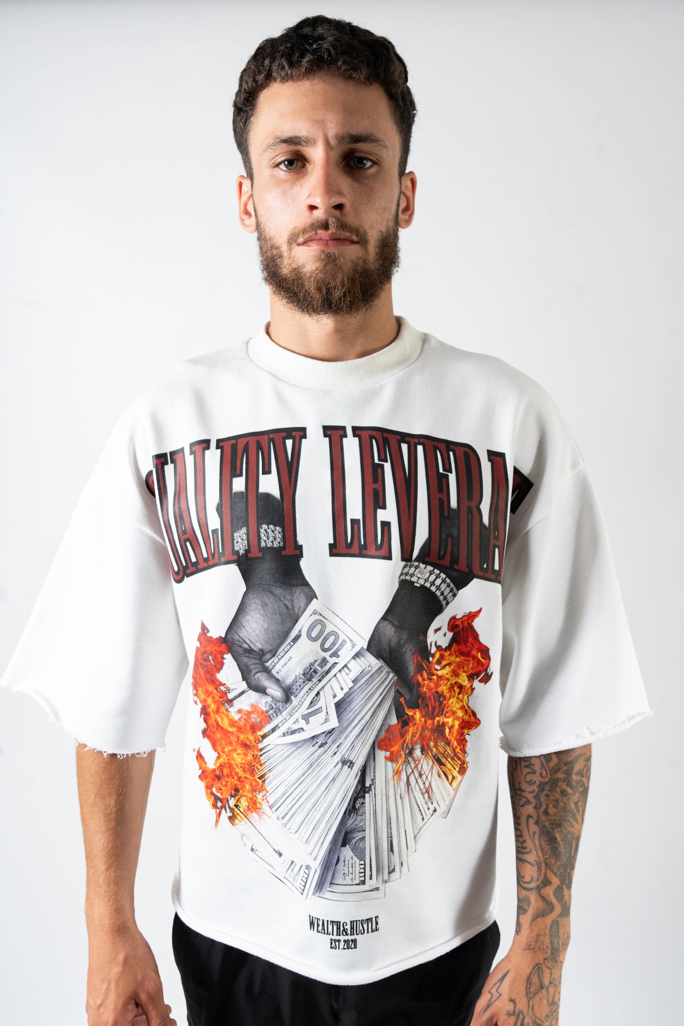 Oversized T Shirt - Ivory White